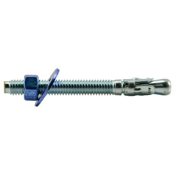 Torquemaster Torquemaster Wedge Anchor, 3/8" Dia., 3-3/4" L, Steel Blue Ruspert, 50 PK 51800 - main